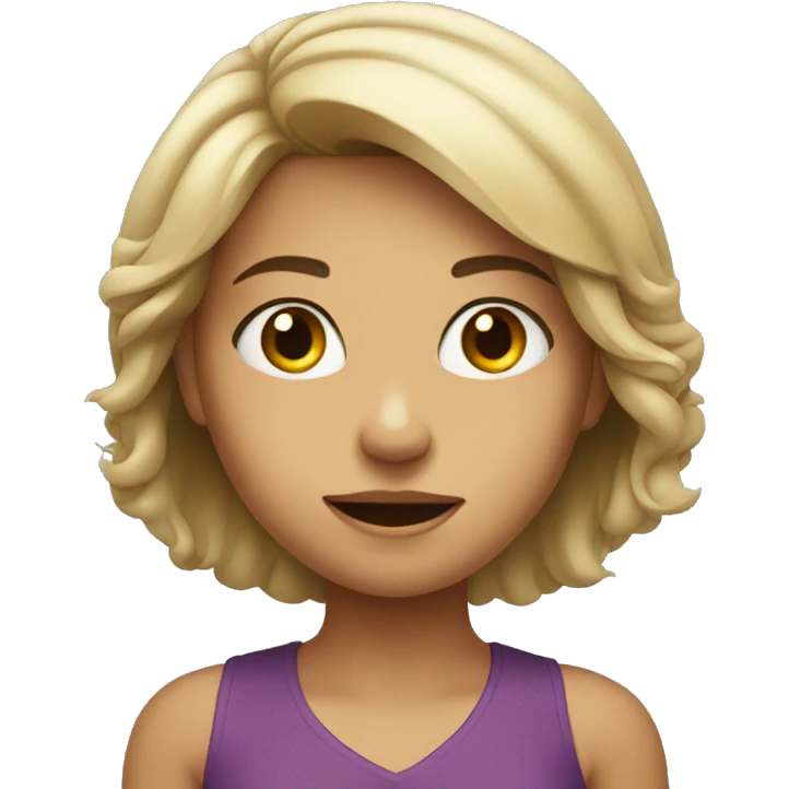 confident girl showing attitude emoji