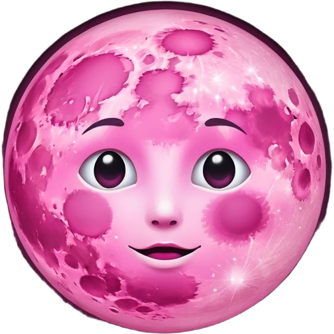 Pink moon emoji