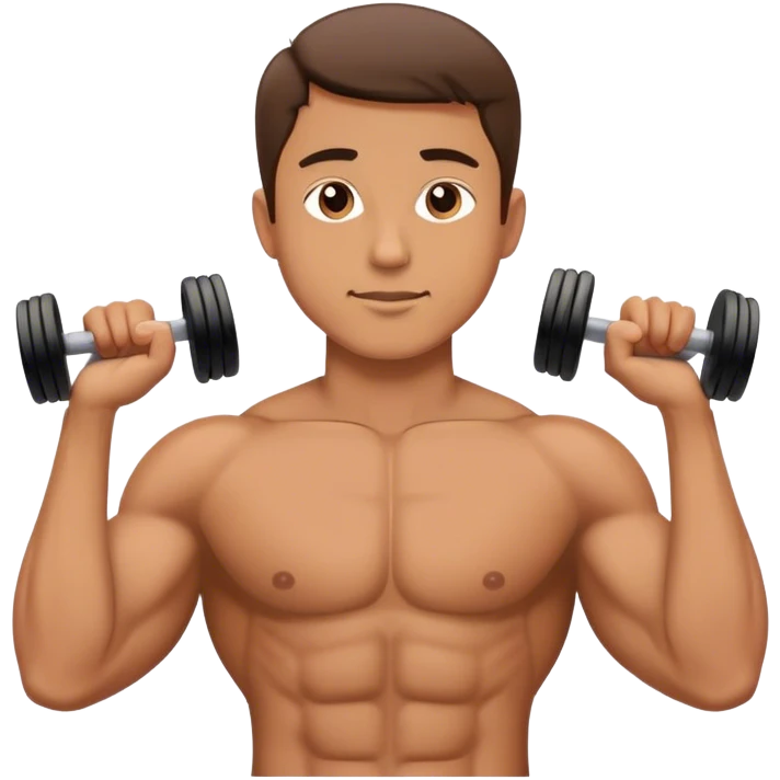 man performing side deltoid exercise emoji