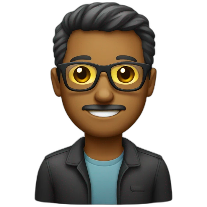 Hombre con gafas emoji