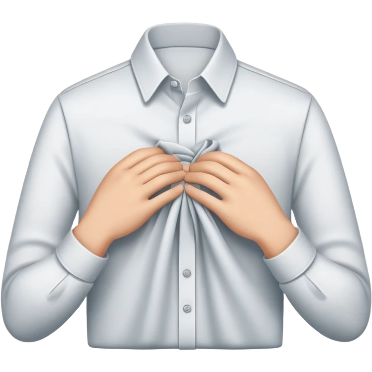 hands folding a shirt, simple and clear, friendly emoji