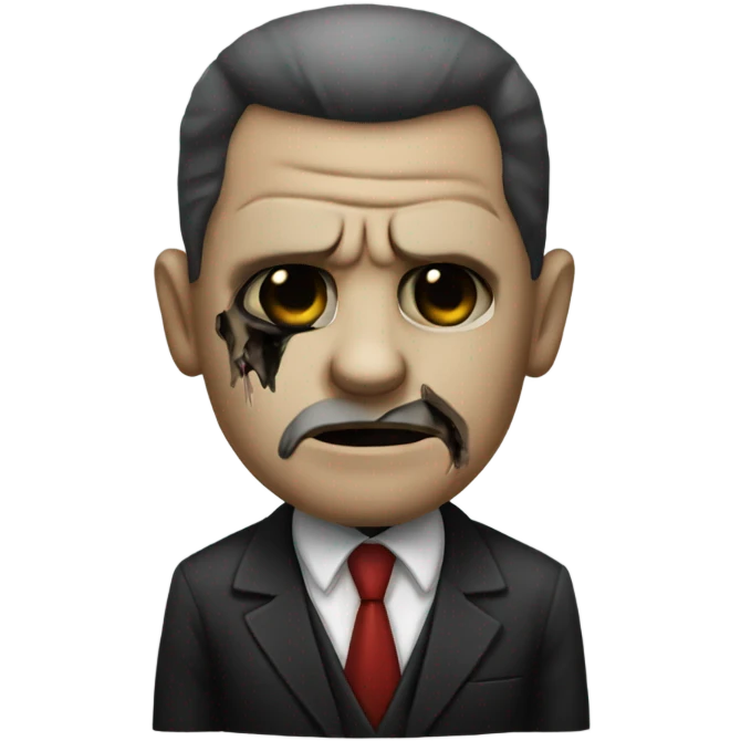A mafia version of a zombie emoji