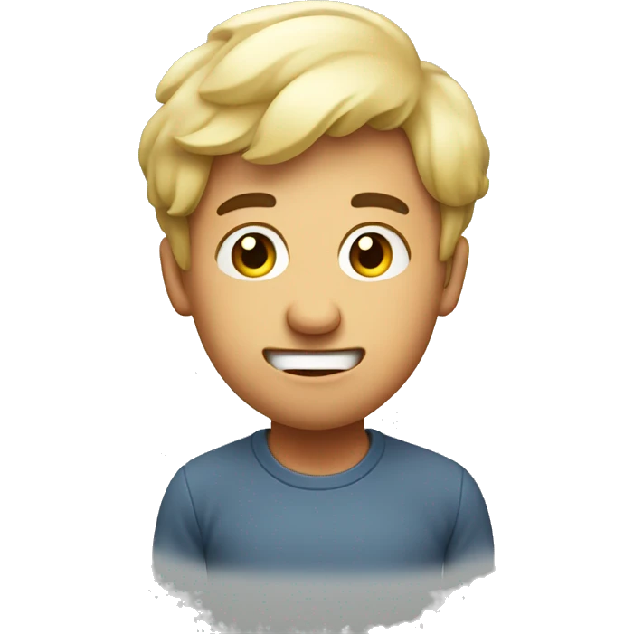 A guy farting emoji