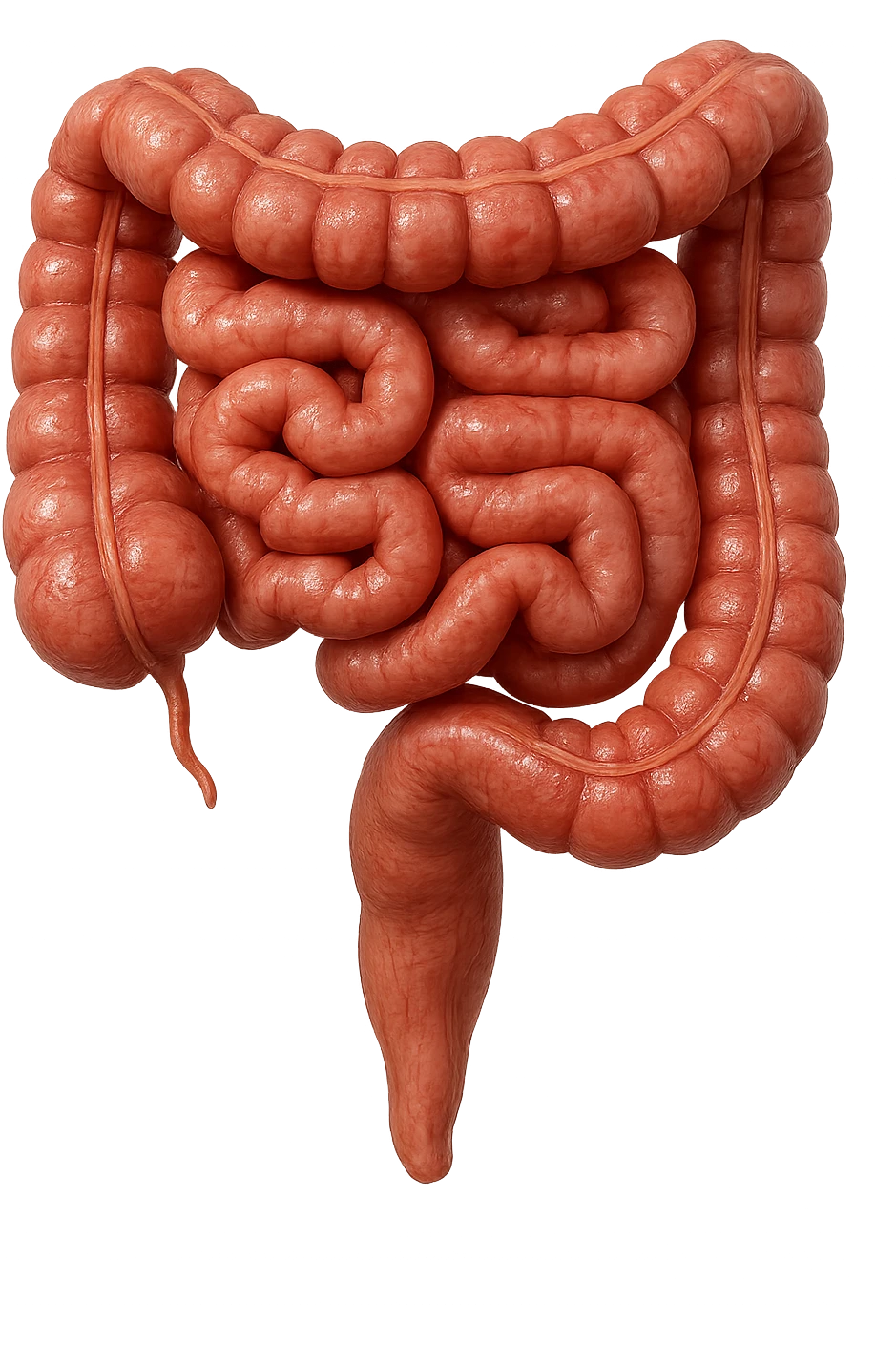 INTESTINO UMANO ANATOMICO REALISTICO, IPERREALISTICO 4K, NON DISEGNATO emoji