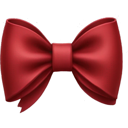 Dark red iPhone bow emoji