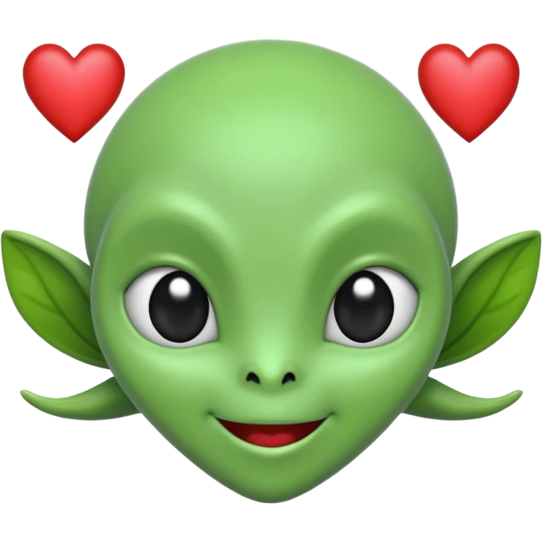 Alien with hearts around its head  emoji