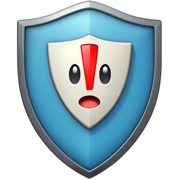 shield with an ! in the mid emoji