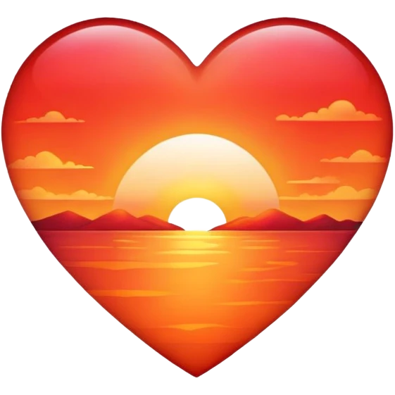 Sunset heart  emoji