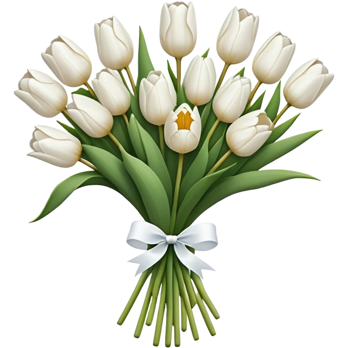 лwhite tulip bouquet emoji