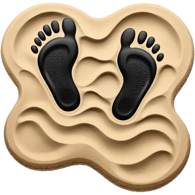 black foot prints  emoji