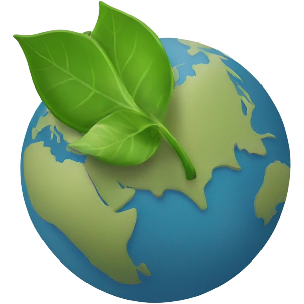 globe with a leaf around it emoji
