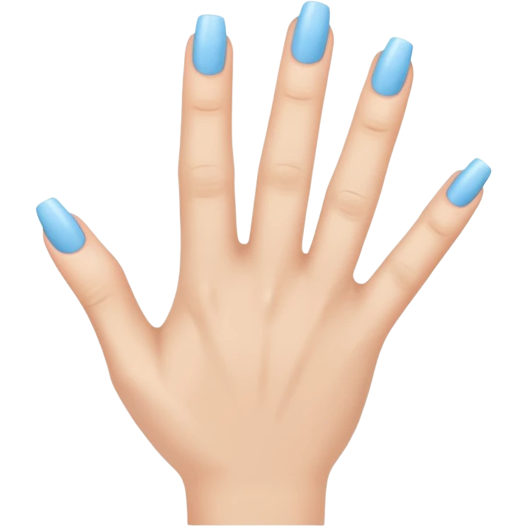 light blue nails emoji