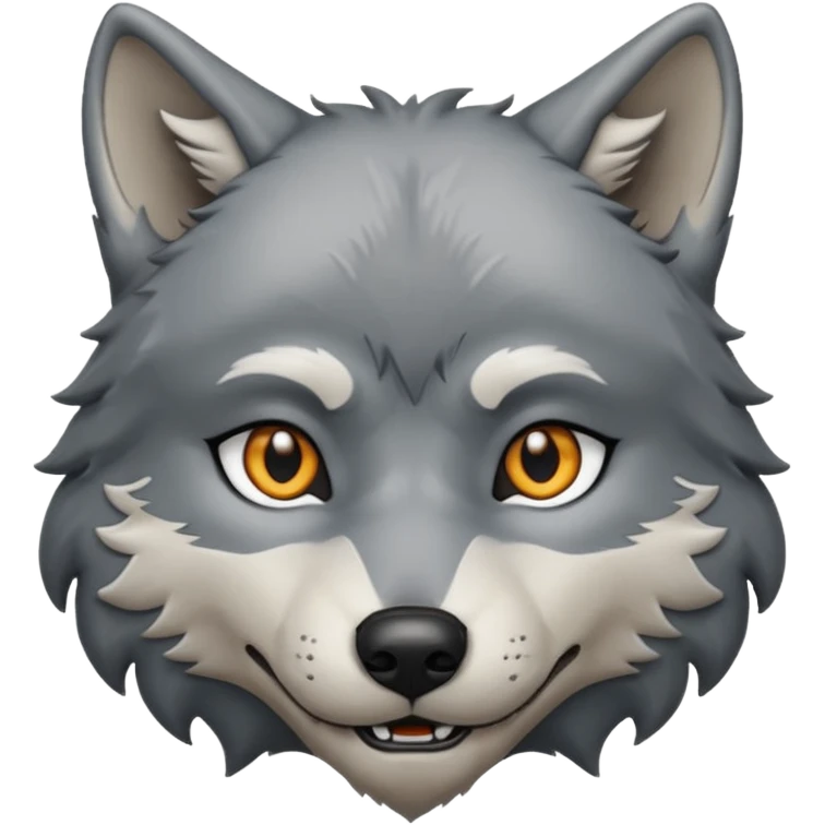 crea un avatar come personaggio lupo solo viso emoji