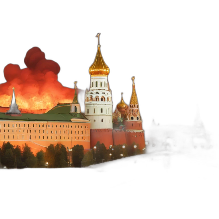 moscow kremlin on fire emoji