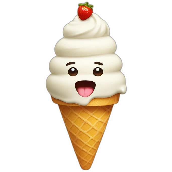 emoji eating ice cream emoji