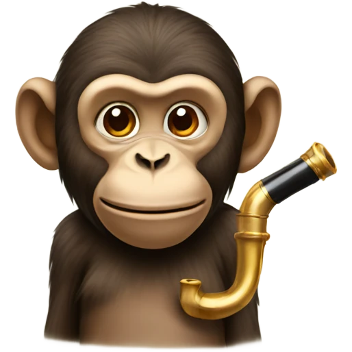 Monkey with a pipe emoji