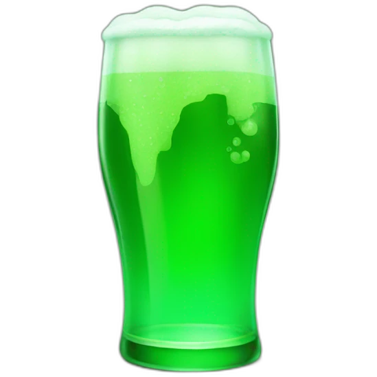 green fluorescent beer glasses emoji