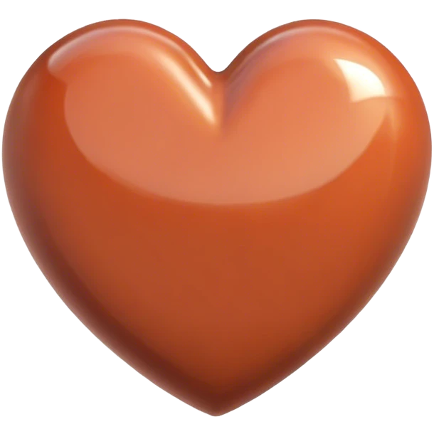 Terracotta glossy heart emoji