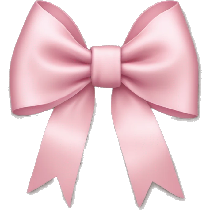 light pink ribbon bow emoji