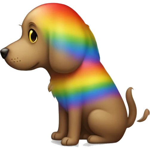 Dog pooping rainbows emoji