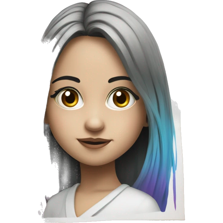 niña dibujando en papel con lapices de colores emoji