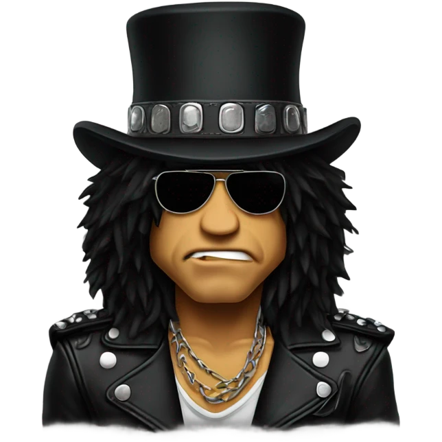 Slash from Guns'N'Roses face emoji