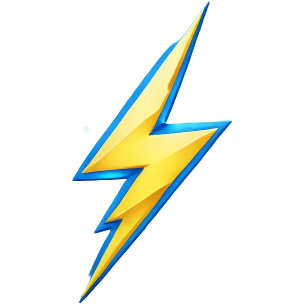 blue lightning bolt emoji