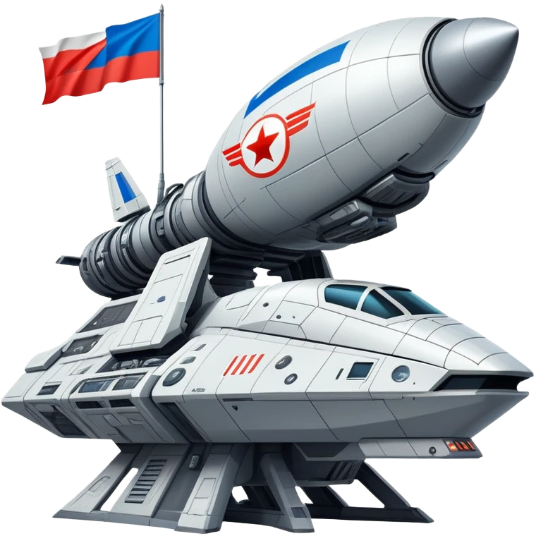 Massive Russian orbital battlestation with flag-themed hull design emoji