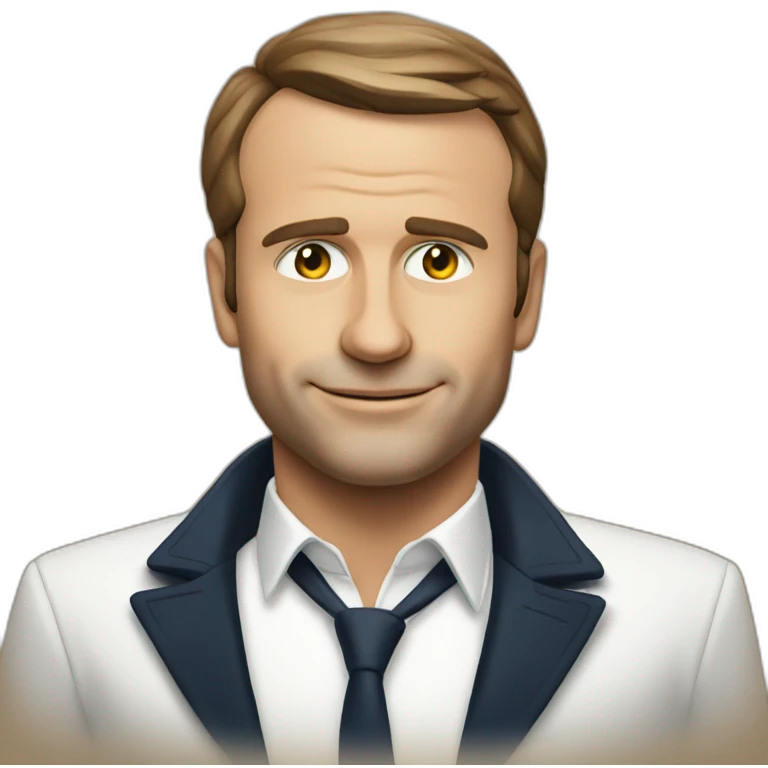 Macron sur yacht emoji