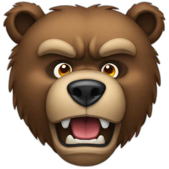 angry bear emoji