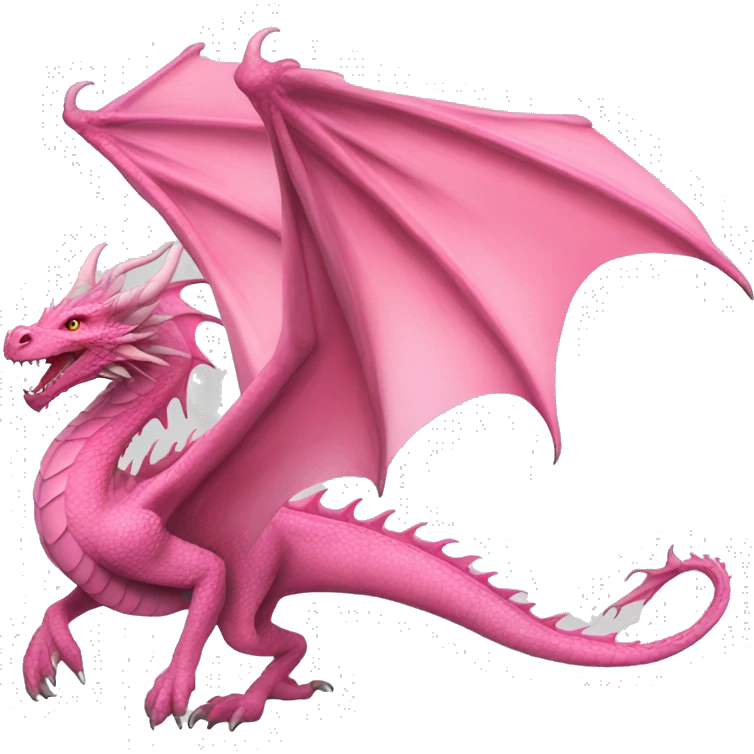 Realistic Pink dragon beautiful pretty high detail flying dragon  emoji