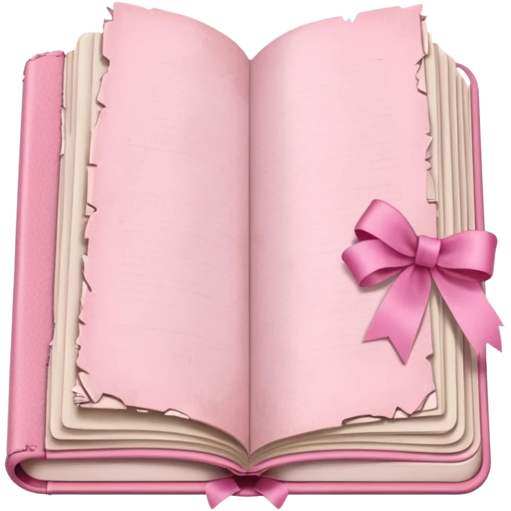 a cute baby pink scrap journal  emoji