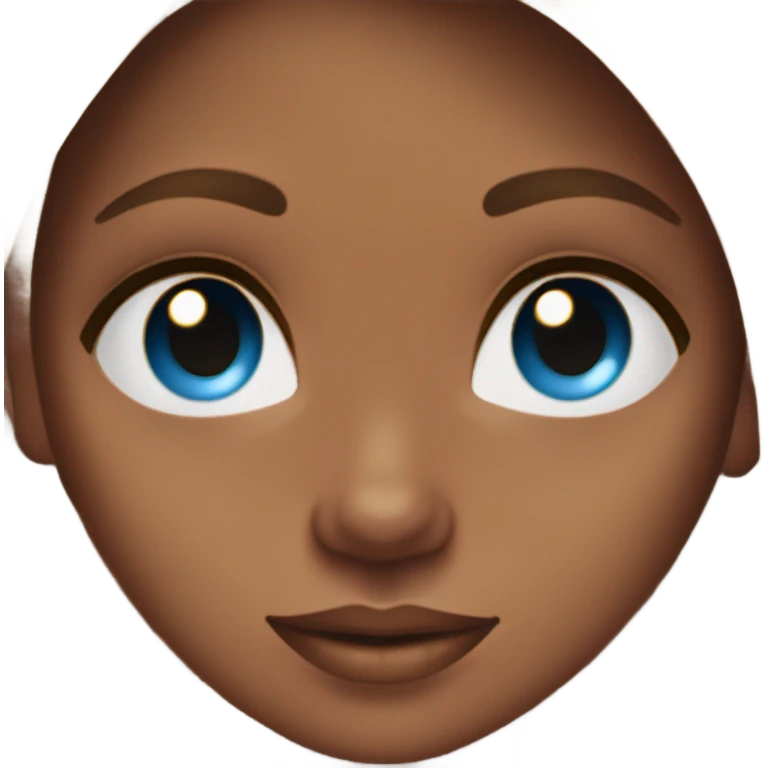 Tan girl with long brown hair and blue eyes wearing red bikini with gold hoops emoji
