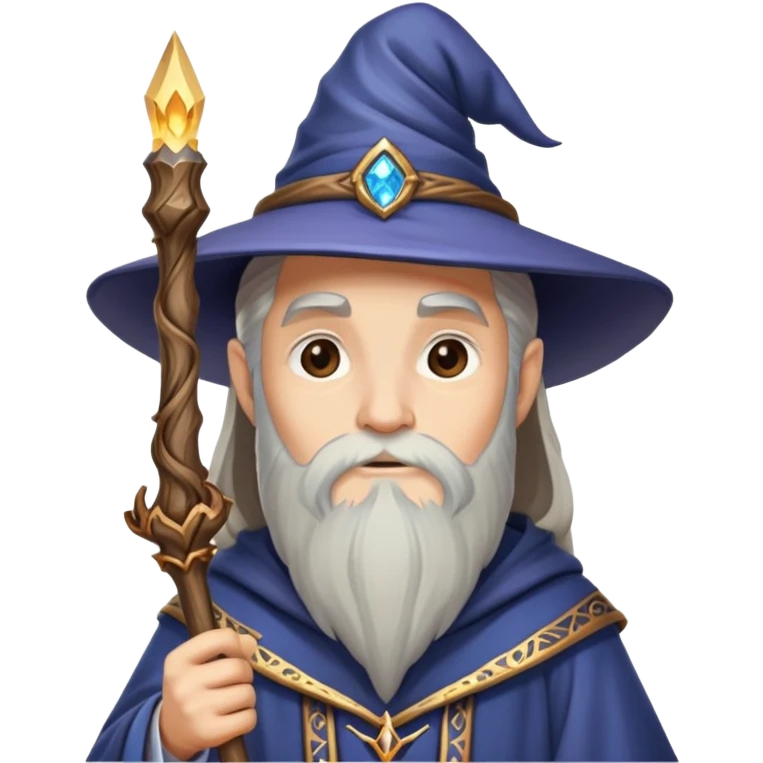 Un mago con un palo de hechizos emoji