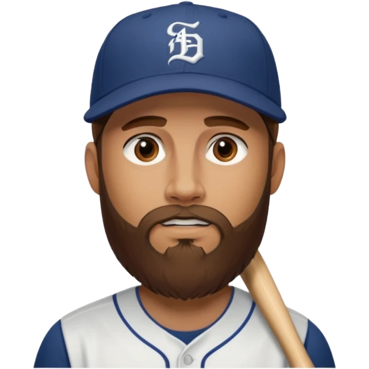 Jared Woosley (long hair, beard, tattoos, and hat). emoji