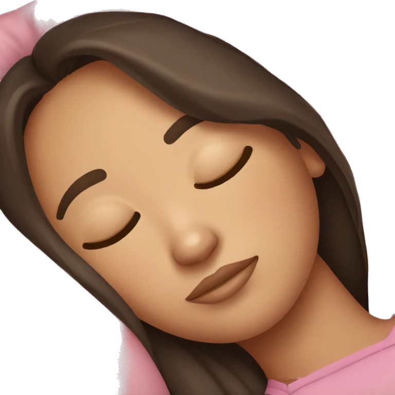 Brunette girl sleeping emoji