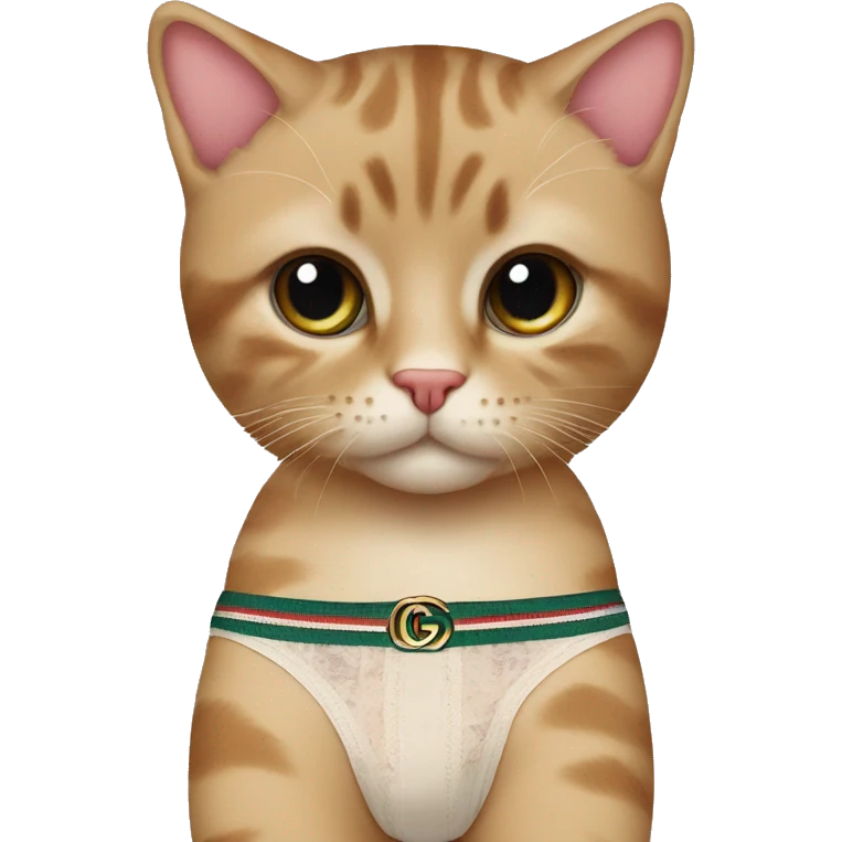 Cat in Gucci underwear  emoji