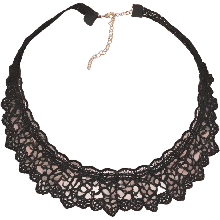 Black lace choker necklace emoji