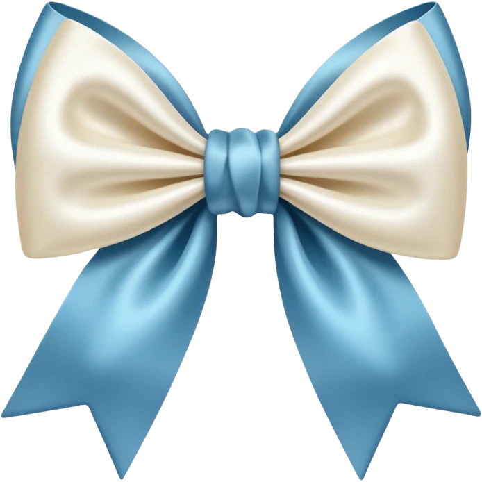 White cream bow emoji