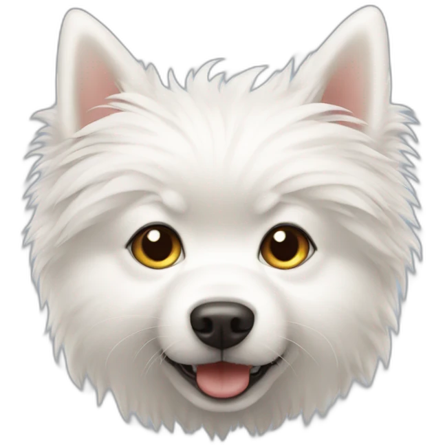 child spitz white dog emoji