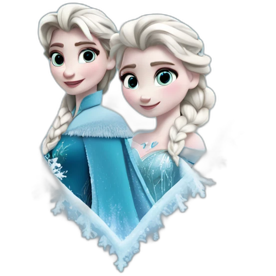 frozen detailed heart emoji