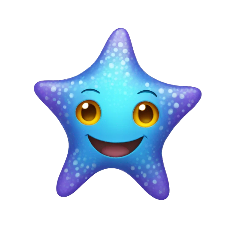 Smiling star fish emoji