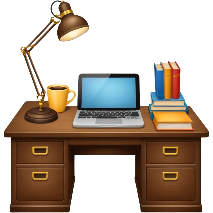 school teacher's desk emoji