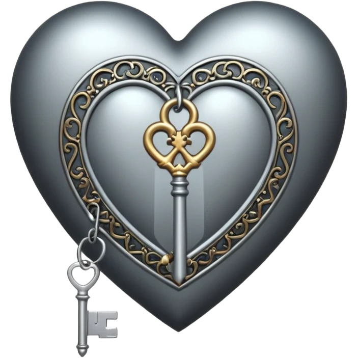 heart with a gothic key emoji