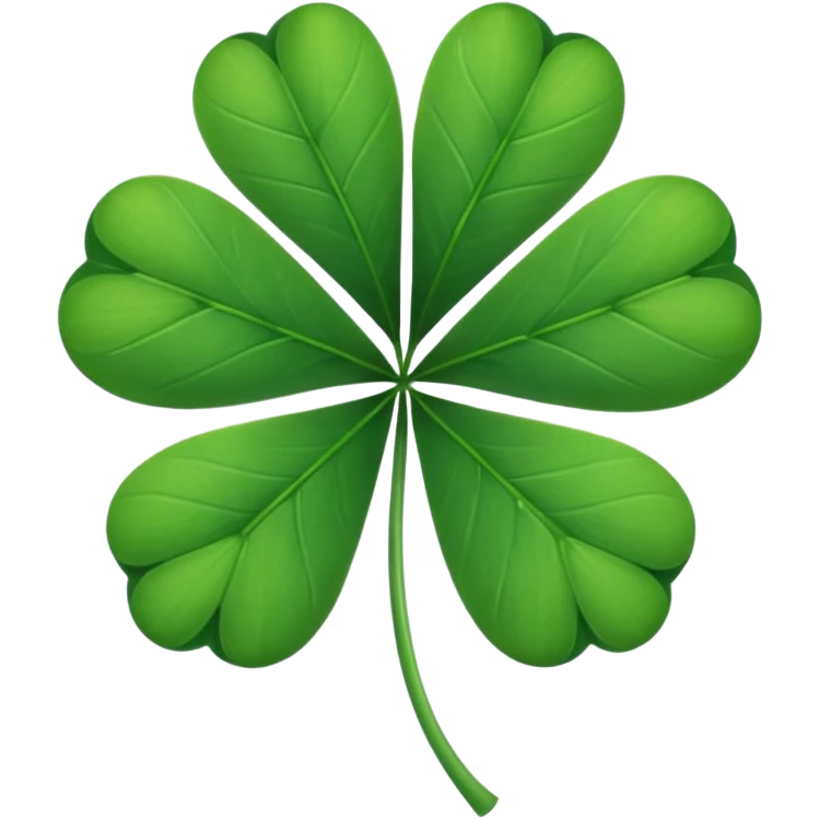 clover with 5 leaves (not 4) emoji