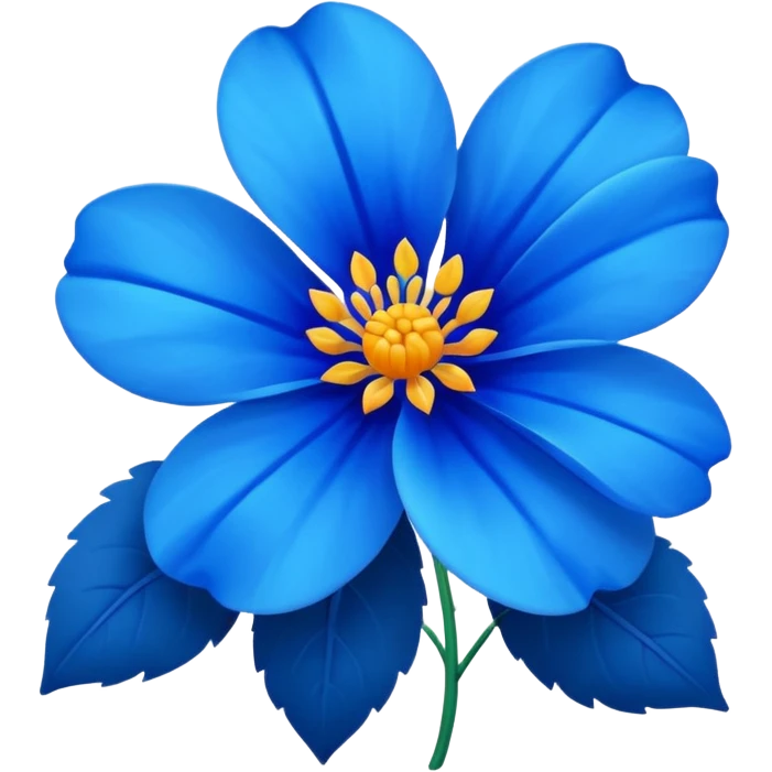 Flor azul emoji