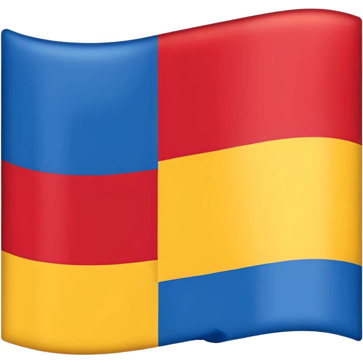 flag with three vertical bands: blue, red, and yellow, no text, bright colors emoji