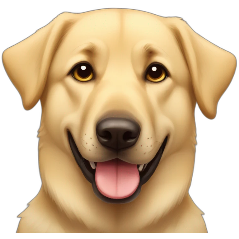Light yellow lab German shepherd mutt chubby emoji