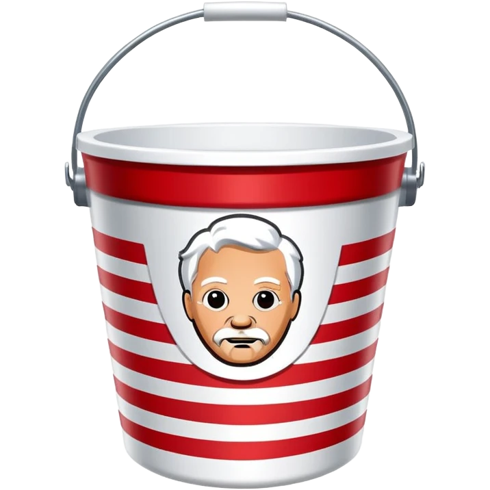 kfc bucket white and red stripes empty emoji