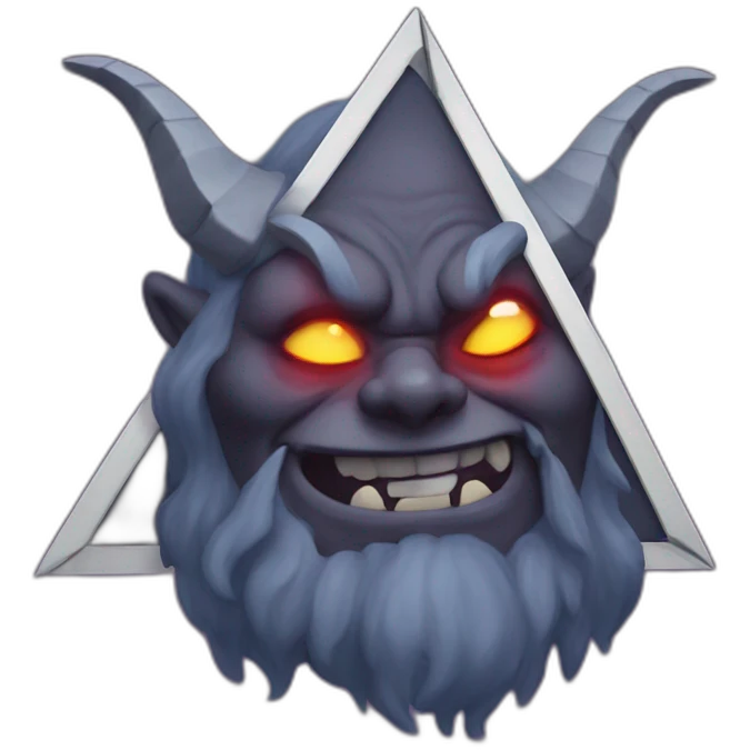 demon with triangle  emoji